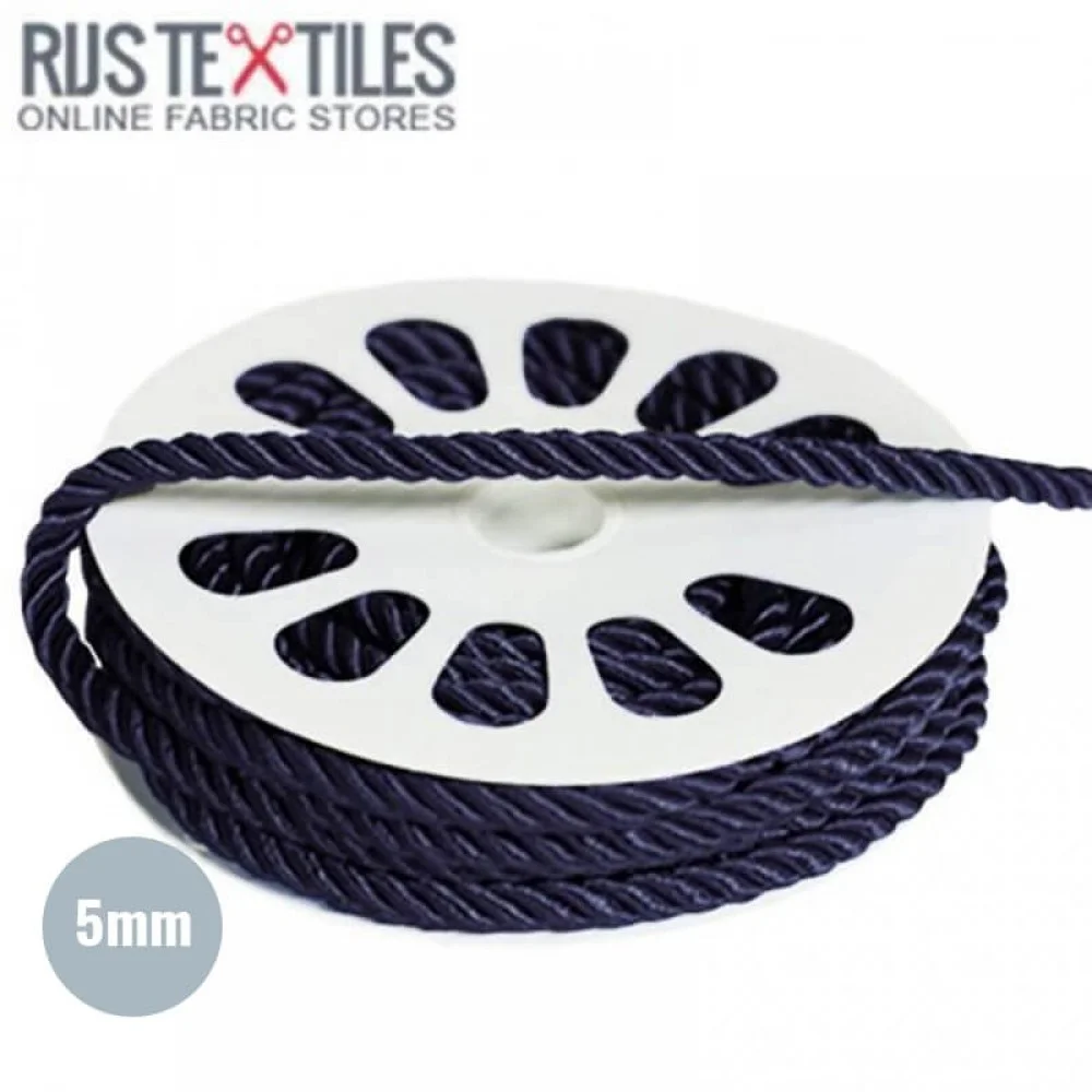 Satin Anoraksnor Navy 5mm