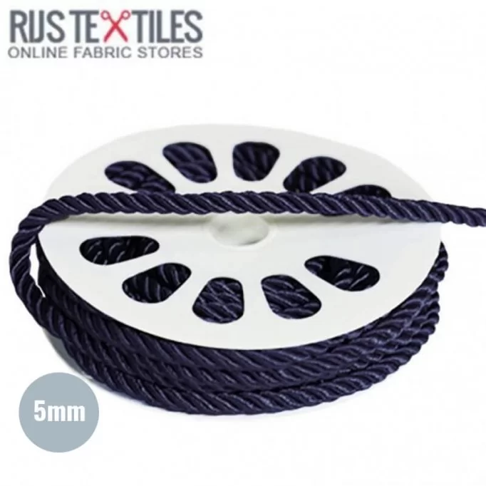 Satin Anoraksnor Navy 5mm - (Satin Anoraksnor 5mm)