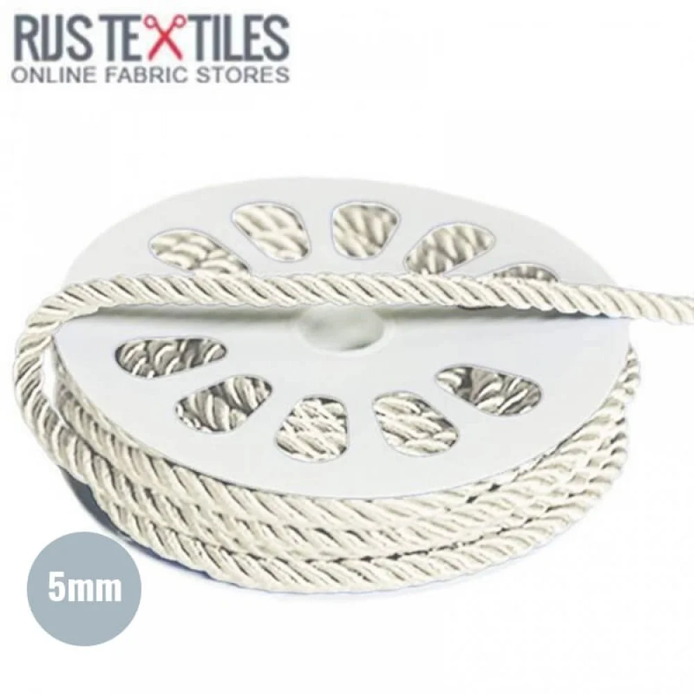 Cordelette En Satin Ecru 5mm Cordelette En Satin Ecru 5mm