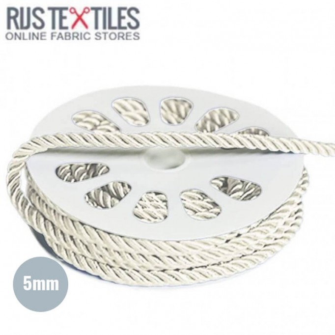 Silk Cord Ecru 5mm - (Silk Cord 5mm )