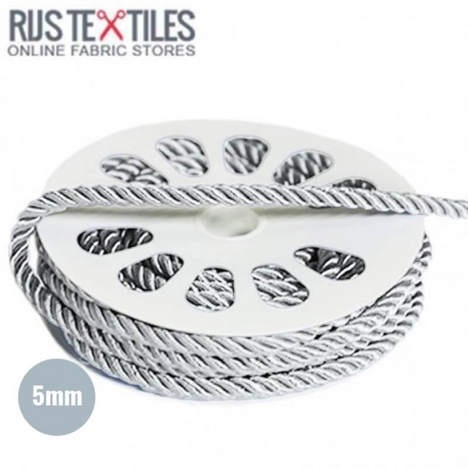 Silk Cord Silver 5mm - (Silk Cord 5mm )
