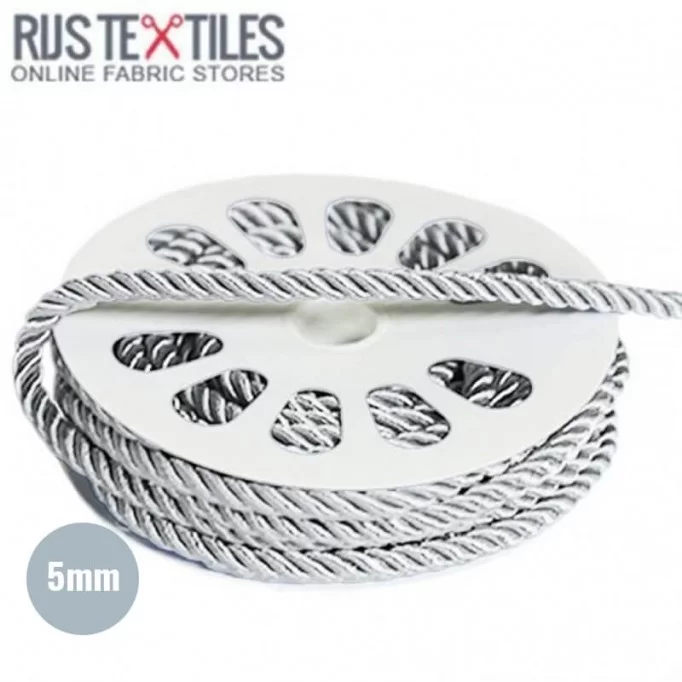 Silk Cord Silver 5mm - (Silk Cord 5mm )