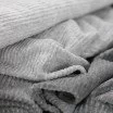 Brede Ribfluweel Jersey Stof Licht Grijs Melange - (Ribfluweel Jersey Stof)
