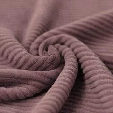 Brede Ribfluweel Jersey Stof Oud Mauve