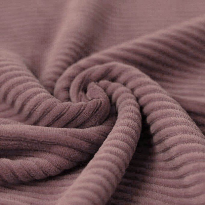 Big Knitted Corduroy Jersey Fabric Old Mauve - (Knitted Corduroy Jersey Fabric)