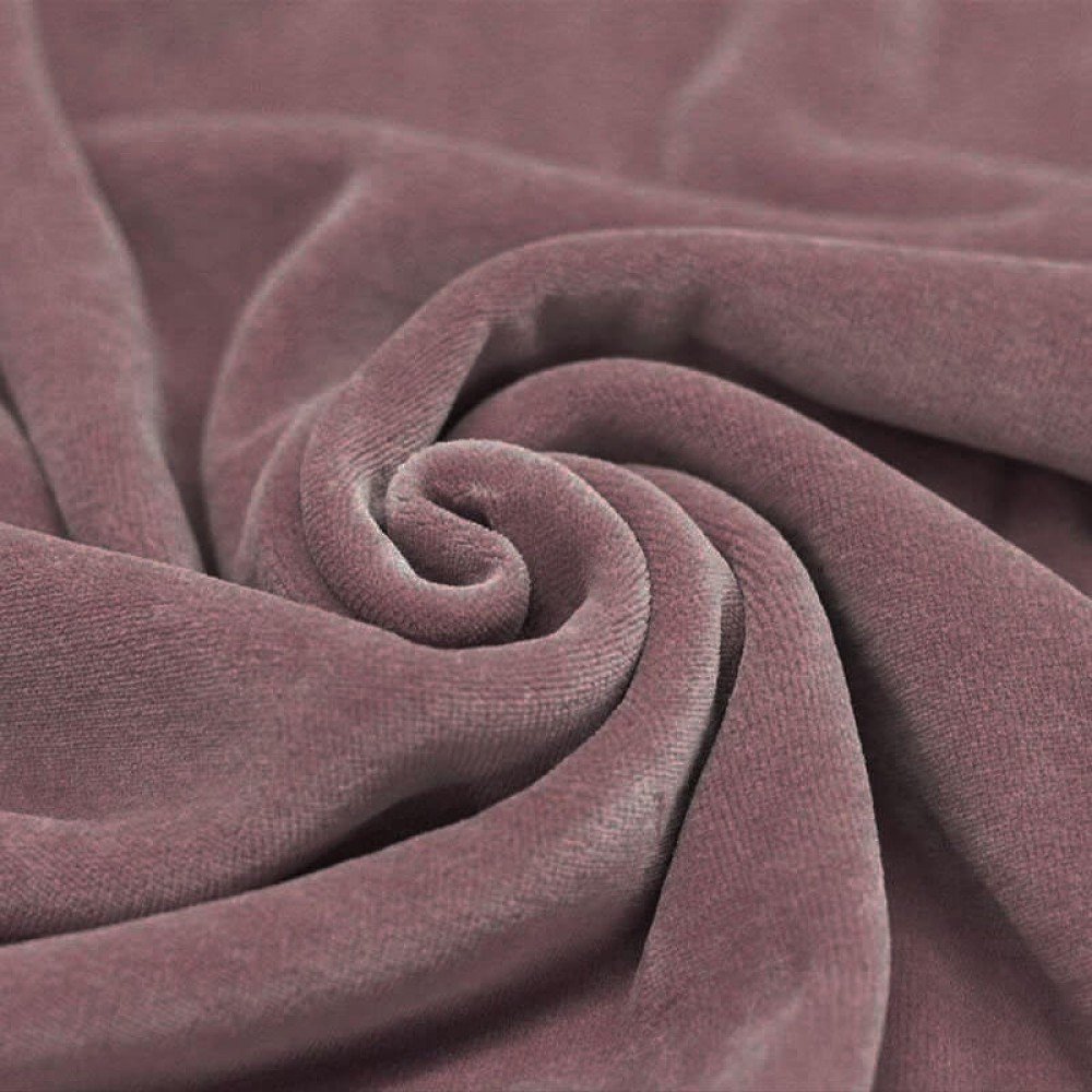 Nicky Velour Fabric Old Mauve