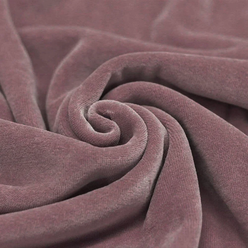 Nicky Velour Fabric Old Mauve