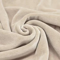 Nicki Velour Stoff Hellbeige Nicki Velour Stoff Hellbeige