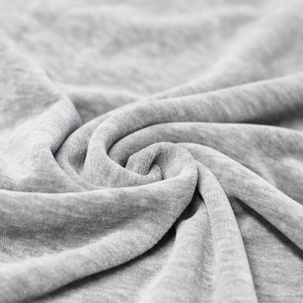 Nicky Velour Fabric Melee Light Grey