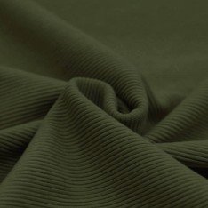 Ottoman Rib Jersey Fabric Army Green