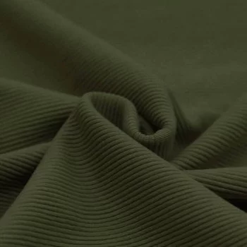 Ottoman Rib Jersey Stof Leger Groen  Ottoman Rib Jersey Stof Leger Groen