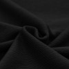 Ottoman Rib Jersey Stof Zwart