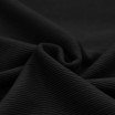 Tissu Jersey Ottoman Côte Noir - (Tissu Jersey Ottoman Côte)