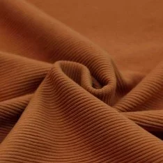 Tissu Jersey Ottoman Côte Cognac