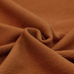 Ottoman Rib Jersey Fabric Cognac