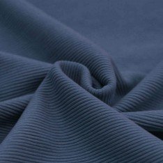Ottoman Rib Jersey Fabric Dark Jeans