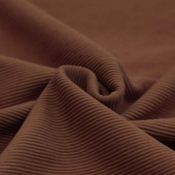 Ottoman Rib Jersey Fabric Light Brown