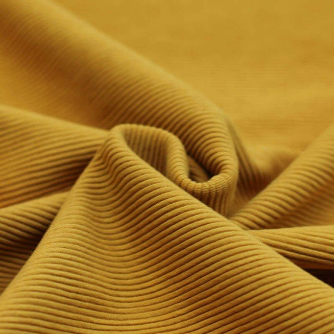 Ottoman Rib Jersey Fabric Ocher - (Ottoman Rib Jersey Fabric)