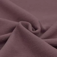 Tissu Jersey Ottoman Côte Vieux Mauve