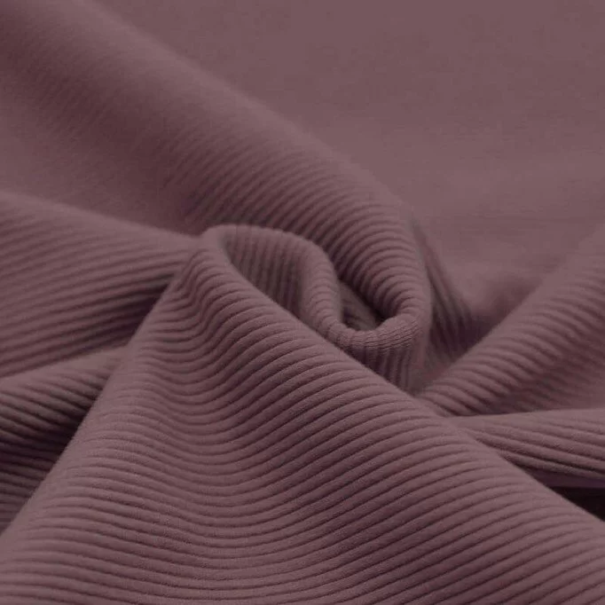 Tessuto Jersey A Coste Ottoman Mauve Antico - (Tessuto Jersey A Coste Ottoman)