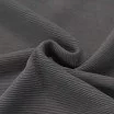 Ottoman Rib Jerseystof Mørkegrå Melange - (Ottoman Rib Jerseystoffer)