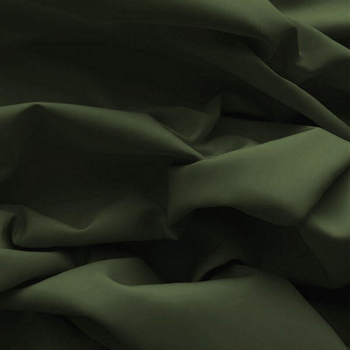 Katoenen Poplin Stof Leger Groen  - (Katoenen Poplin Stoffen)