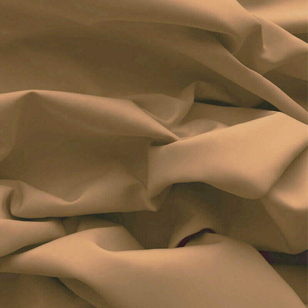 Tessuto Popeline Di Cotone Cammello