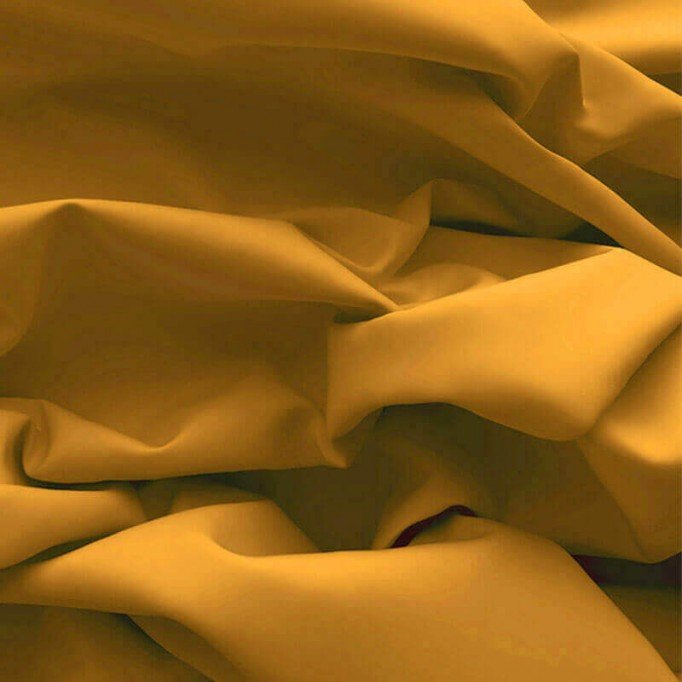 Popeline De Coton Ocre - (Popeline De Coton Tissus)