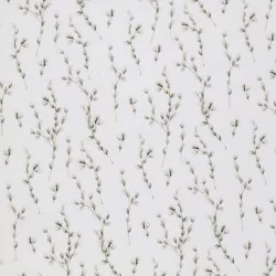 Double Gauze Fabric Digital Print - Pussy Willow Branch Double Gauze Fabric Digital Print - Pussy Willow Branch