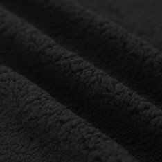 Curly Teddy Fabric Black