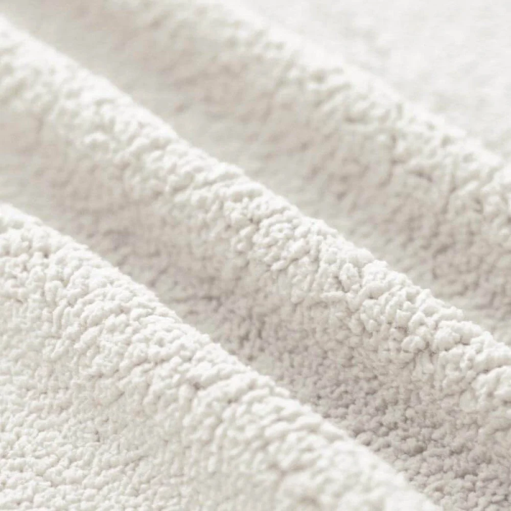 Curly Teddy Fabric Ecru