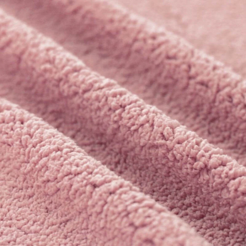 Curly Teddy Fabric Nude Pink