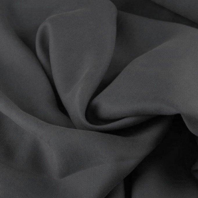 Tencel Twill Stoff Dunkelgrau  - (Modestoffe)