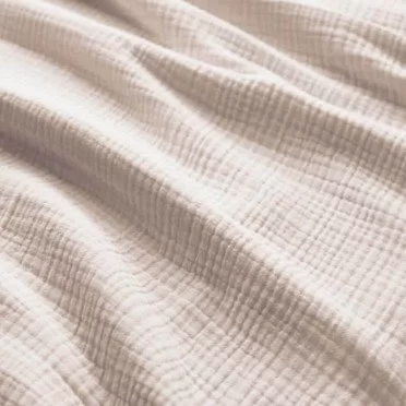 Schwere (Triple Layer) Musselin Stoff Hell Beige - (Dekostoffe)