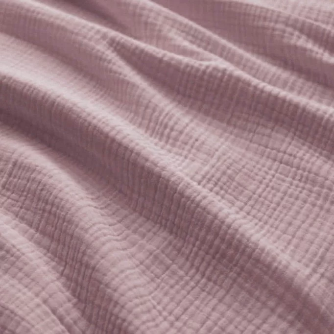 Tissu Gaze De Coton Épais (Triple Layer) Vieux Rose - (Tissus Deco)