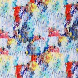 Jersey Di Viscosa Stampa Digitale - Pittura Astratta