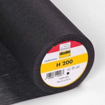 Bügelvlies H200 Schwarz (Meterware) Bügelvlies H200 Schwarz (Meterware)