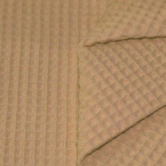 Waffle Pique Fabric Camel