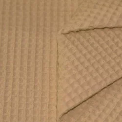 Waffle Pique Fabric Camel Waffle Pique Fabric Camel