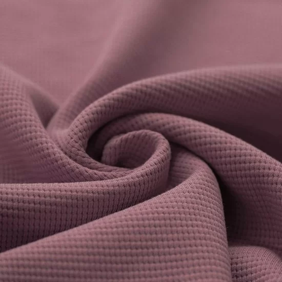 waffelstrick jersey stoff altmauve