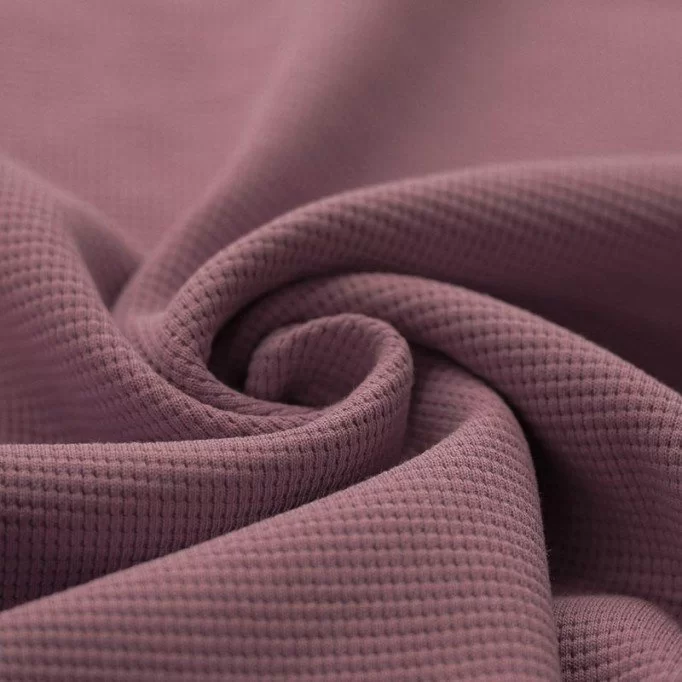 Waffelstrick Jersey Stoff Altmauve - (Jersey Stoffe)