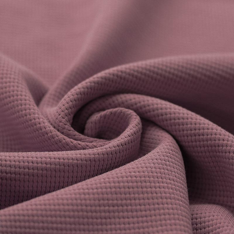 Wafel Jersey Stof Oud Mauve
