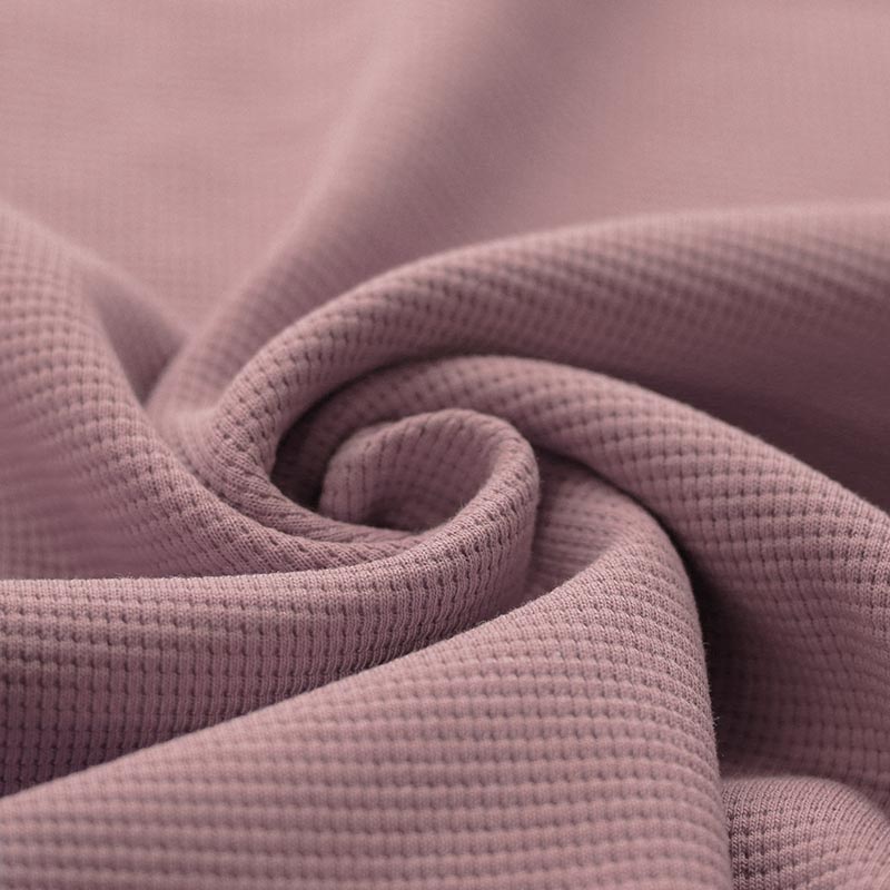 Wafel Jersey Stof Oud Roze