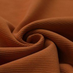 Waffle Knit Jersey Fabric Cognac