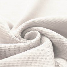 Waffle Knit Jersey Fabric Ecru