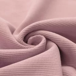 Tessuto Jersey Di Waffle Piqué Nude Rosa Tessuto Jersey Di Waffle Piqué Nude Rosa