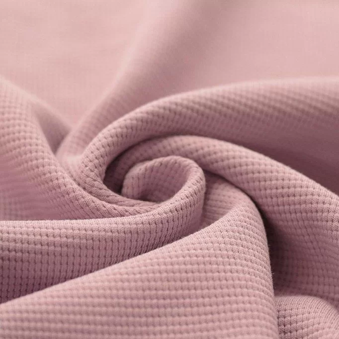 Waffle Knit Jersey Fabric Nude Pink - (Jersey Fabrics)