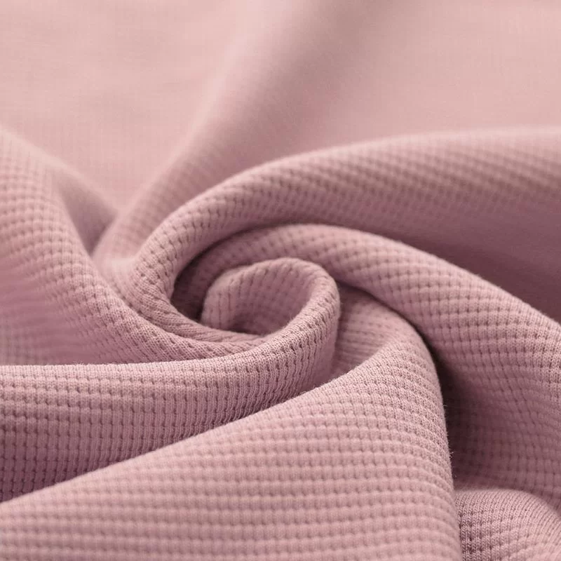 Wafel Jersey Stof Nude Roze