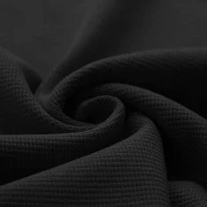 Waffle Knit Jersey Fabric Black