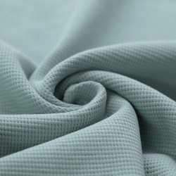 Wafel Jersey Stof Zeegroen